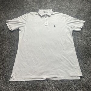 Holderness &‎ Bourne Polo Shirt Mens XL White Macdonald Golf Performance Stretch